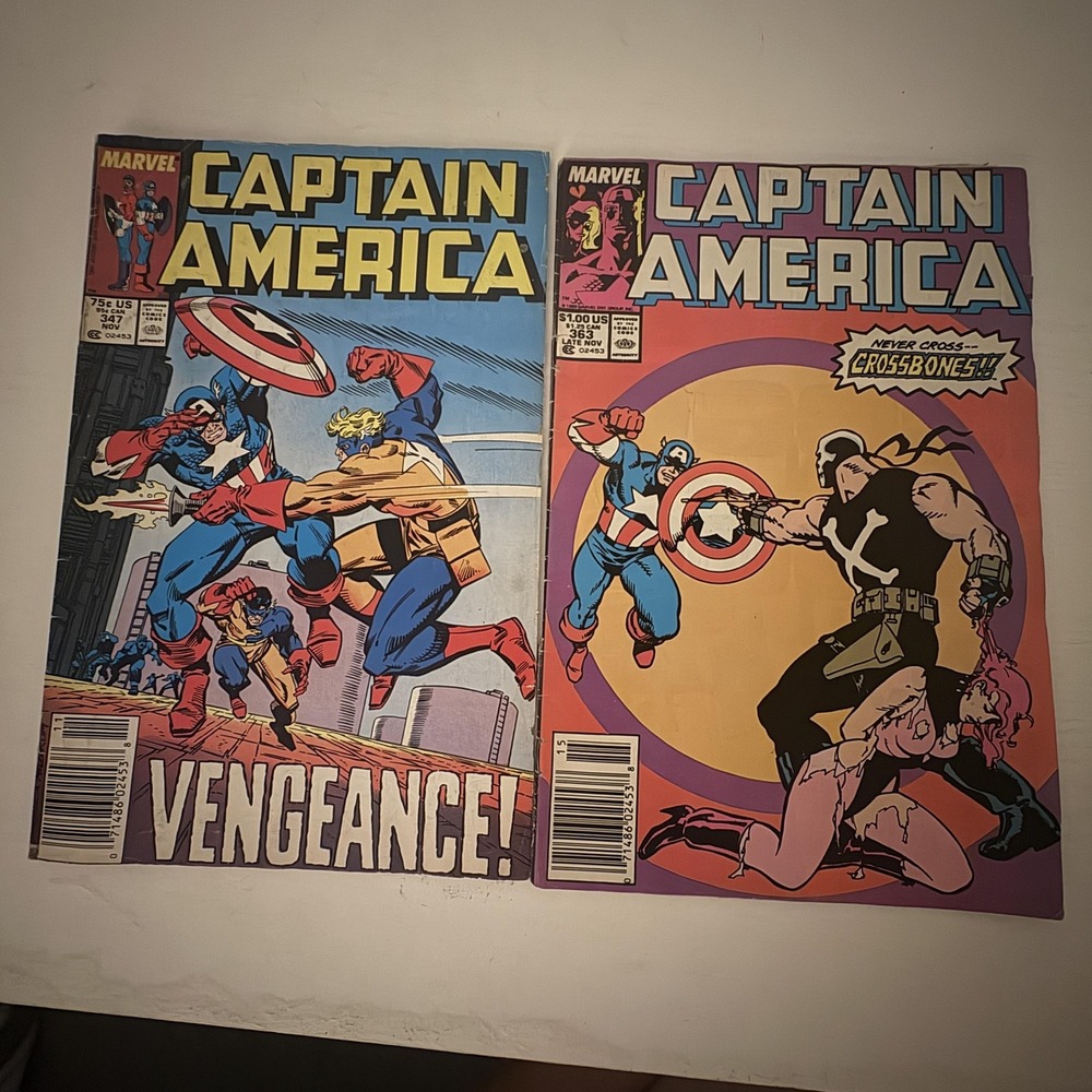 Captain America Marvel Comics Lot 4 #347 #363 Phantom Squad Coast Comics Set